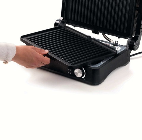 Ariete 1934 MetalGrill 3in1, Griglia elettrica per grigliate miste, 2000W, 3 modalità di cottura, Piastre antiaderenti, Silver/Black