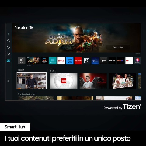 Samsung Series 7 TV QE55Q70CATXZT QLED 4K, Smart TV 55" Processore Quantum 4K, OTS Lite, Titan Gray 2023