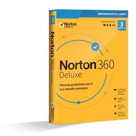 Norton 360 Deluxe 2020 Sicurezza antivirus Full 3 licenza/e 1 anno/i