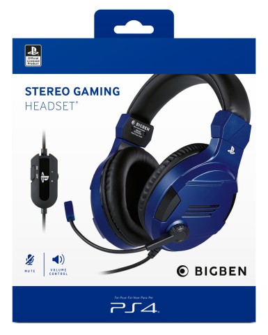 Bigben Interactive PS4OFHEADSETV3G Auricolare Cablato A Padiglione Giocare Blu