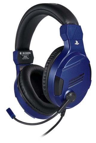 Bigben Interactive PS4OFHEADSETV3G Auricolare Cablato A Padiglione Giocare Blu