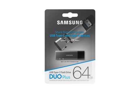 Samsung MUF-64DB unità flash USB 64 GB USB Type-A / USB Type-C 3.2 Gen 1 (3.1 Gen 1) Nero, Argento