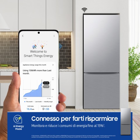 Samsung RB53DG706CS9 Libera installazione 538 L C Metallico, Acciaio inox