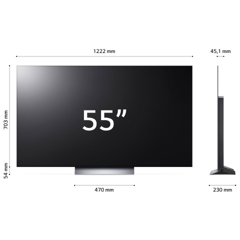 LG OLED evo 55'' Serie C3 OLED55C34LA, TV 4K, 4 HDMI, SMART TV 2023