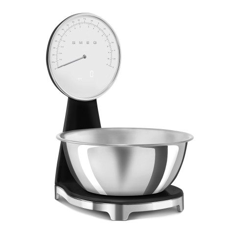 Smeg KSF01BLWW bilancia da cucina Nero, Cromo Superficie piana Bilancia da cucina elettronica