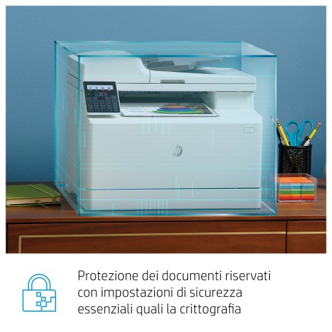 HP Color LaserJet Pro Stampante multifunzione M183fw, Stampa, copia, scansione, fax, ADF da 35 fogli; Risparmio energetico; Funzionalità di sicurezza avanzate; Wi-Fi dual band