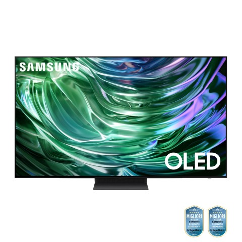 Samsung TV OLED 4K 55” QE55S90DAEXZT Smart TV Wi-Fi Graphite Black 2024, Processore NQ4 AI GEN2, Self-illuminating pixels, Laser Slim Design, Dolby Atmos