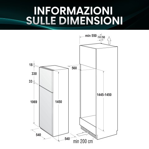 Hisense RI1P205NEWE frigorifero con congelatore Da incasso 205 L E Bianco