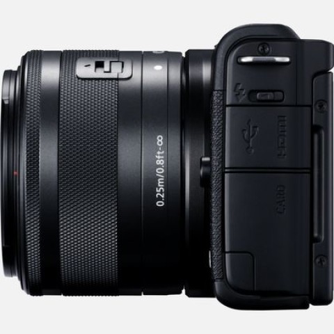 Canon EOS M200 + EF15-45MM F/3.5-6.3 IS STM MILC 24,1 MP CMOS 6000 x 4000 Pixel Nero