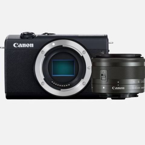 Canon EOS M200 + EF15-45MM F/3.5-6.3 IS STM MILC 24,1 MP CMOS 6000 x 4000 Pixel Nero