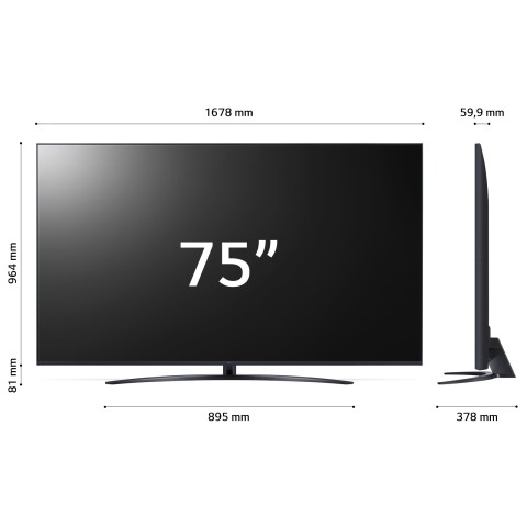 LG UHD 75'' Serie UR81 75UR81006LJ, TV 4K, 3 HDMI, SMART TV 2023