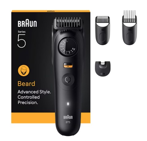 Braun BeardTrimmer 9 BT5520 regolabarba Batteria 40 2 cm Bagnato e secco Nero