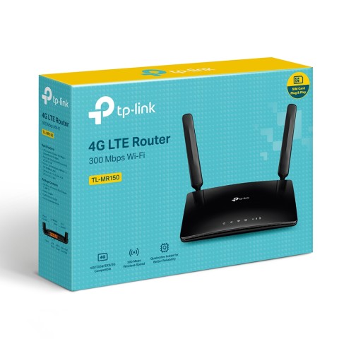 TP-Link TL-MR150 router wireless Fast Ethernet Banda singola (2.4 GHz) 4G Nero