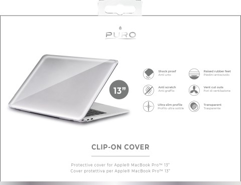 PURO Clip-On 33 cm (13") Cover Trasparente