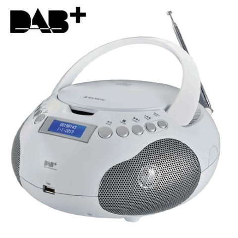 New Majestic AH-265 DAB Digitale DAB, DAB+, FM Bianco Riproduzione MP3