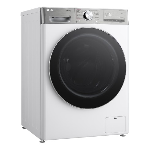 LG F4R9009TPWC Lavatrice 9kg AI DD, Classe A-40%, 1400 giri, TurboWash, Vapore