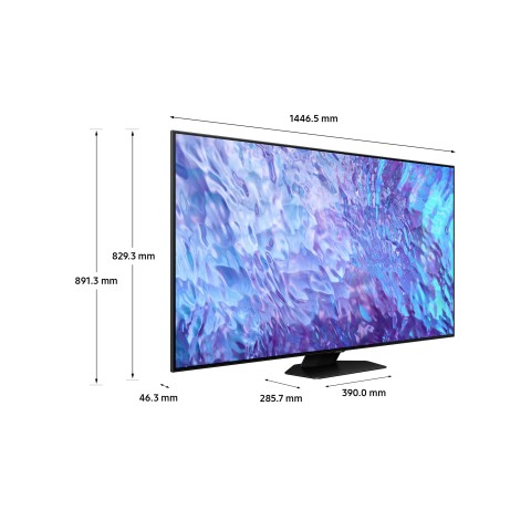 Samsung Series 8 TV QE65Q80CATXZT QLED 4K, Smart TV 65" Processore Neural Quantum 4K, Dolby Atmos e OTS Lite, Carbon Silver 2023