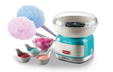 Ariete 2973 - Cotton Candy Party Time - Macchina per Zucchero Filato compatibile con zucchero semolato e caramelle dure - 500 Watt - Azzurro