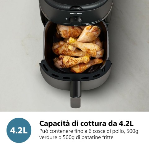 Philips Serie 1000 NA120/00 Airfryer 4.2 L, Friggitrice ad aria 12 in 1, App ricettario