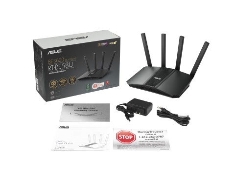 ASUS RT-BE58U router wireless 2.5 Gigabit Ethernet Dual-band (2.4 GHz/5 GHz) Nero