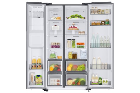 Samsung RS68CG852ES9 frigorifero Side by Side EcoFlex AI Libera installazione con Dispenser acqua senza allaccio idrico 634 L Classe E, Inox