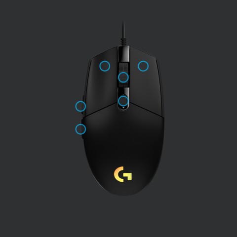 Logitech G G203 Lightsync mouse Giocare USB tipo A 8000 DPI