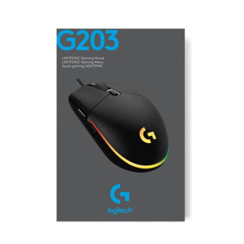 Logitech G G203 Lightsync mouse Giocare USB tipo A 8000 DPI