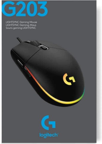 Logitech G G203 Lightsync mouse Giocare USB tipo A 8000 DPI