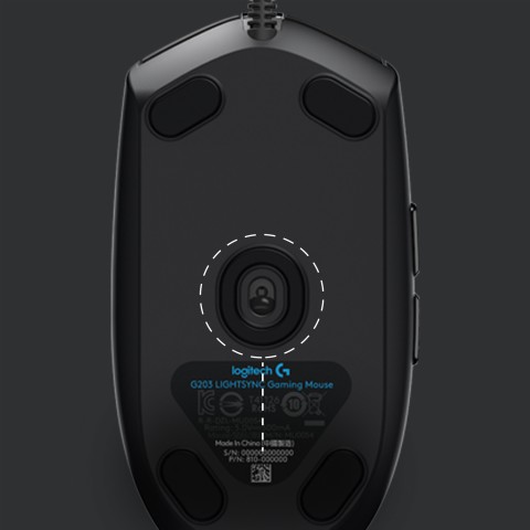 Logitech G G203 Lightsync mouse Giocare USB tipo A 8000 DPI