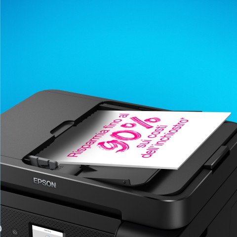 Epson EcoTank ET-4800 stampante multifunzione inkjet 4-in-1 A4, serbatoi ricaricabili alta capacità, 5 flaconi inclusi pari a 14000pag B/N 5200pag colore, Wi-FI Direct, USB