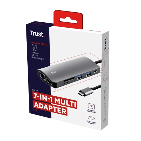 Trust Dalyx scheda di interfaccia e adattatore Interno HDMI, RJ-45, USB 3.2 Gen 1 (3.1 Gen 1)