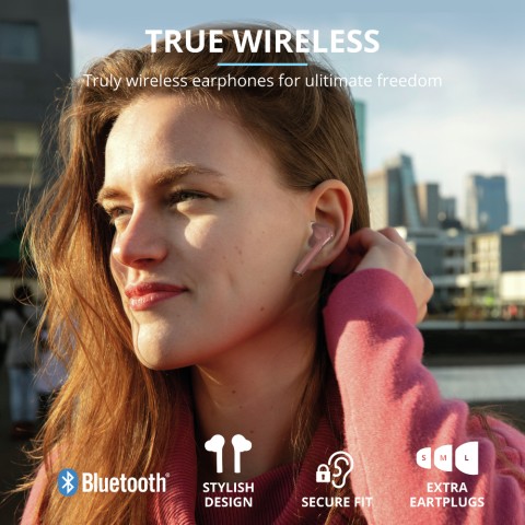 Trust Nika Auricolare True Wireless Stereo (TWS) In-ear Musica e Chiamate Bluetooth Rosa