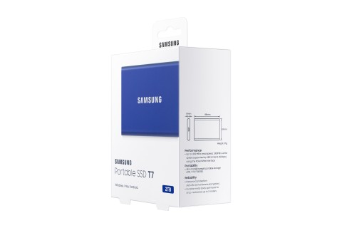 Samsung Portable SSD T7 2 TB USB tipo-C 3.2 Gen 2 (3.1 Gen 2) Blu