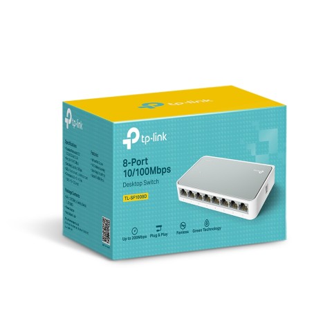 TP-Link TL-SF1008D Non gestito Fast Ethernet (10/100) Bianco