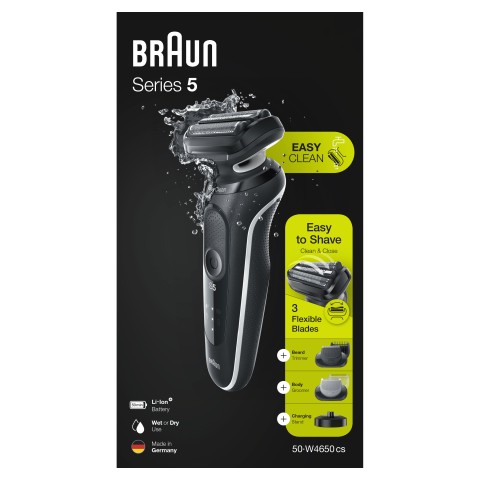 Braun Series 5 50-W4650cs Rasoio Trimmer Bianco