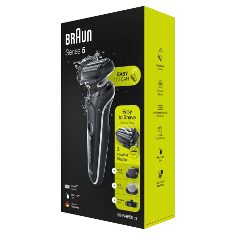 Braun Series 5 50-W4650cs Rasoio Trimmer Bianco