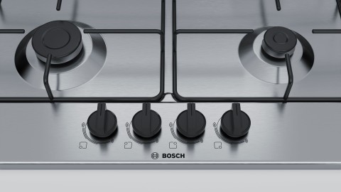 Bosch Serie 4 PGP6B5B85 Piano cottura a gas 60 cm Acciaio inox