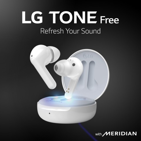 LG TONE Free FN6 White Cuffie Bluetooth True Wireless con custodia UVnano