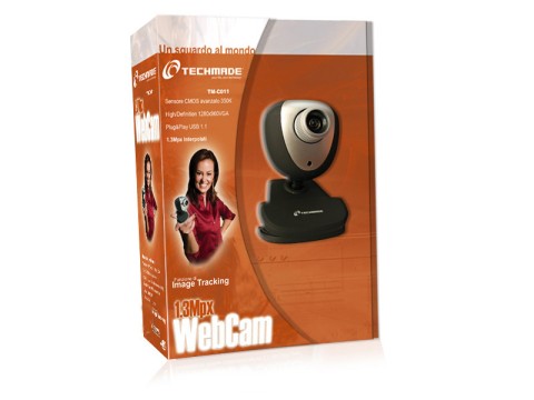 Techmade TM-C011 webcam 1,3 MP 1280 x 960 Pixel USB Nero, Argento