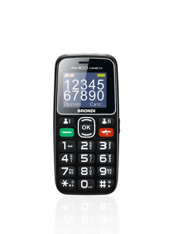 Brondi Amico Unico 4,57 cm (1.8") Nero Telefono di livello base