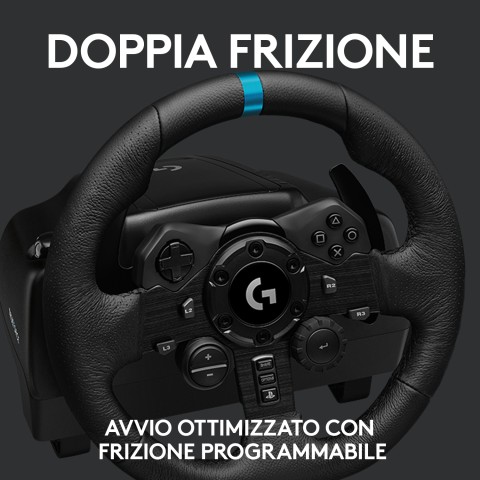 Logitech G G923 Nero USB 2.0 Sterzo + Pedali Analogico/Digitale PC, PlayStation 4, PlayStation 5