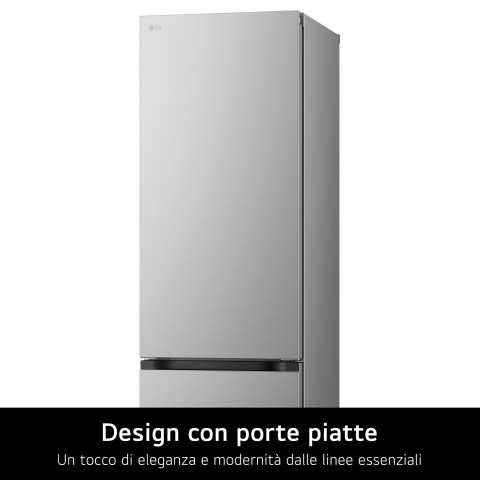 LG GBV7280CPY Frigorifero combinato, Classe C, 387L, Fresh Converter, Porte piatte,Argento