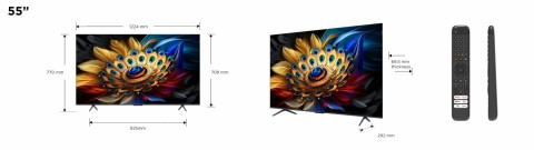 TCL C65 Serie C6 Smart TV QLED 4K 55" 55C655, audio Onkyo con subwoofer, Dolby Vision - Atmos, Google TV