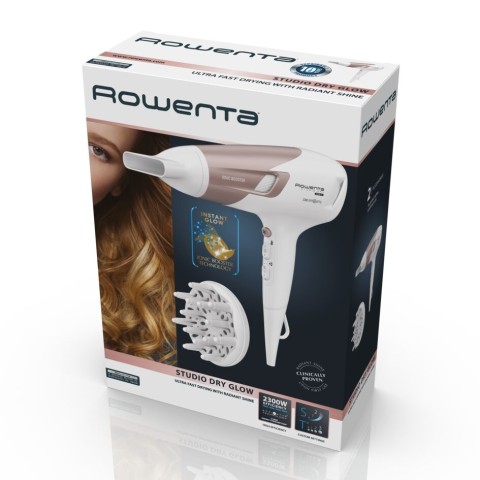 Rowenta Studio Dry CV5830 asciuga capelli 2300 W Beige, Bianco