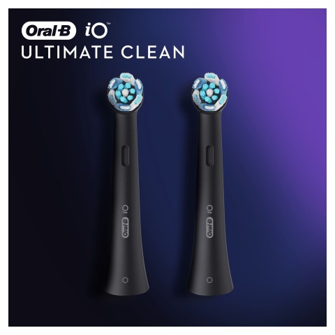 Oral-B iO Ultimate Clean iO Testine Di Ricambio Ultimate Clean Nere. 2 Pezzi