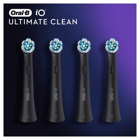 Oral-B iO Ultimate Clean Testine Di Ricambio Nere , 4 Pezzi