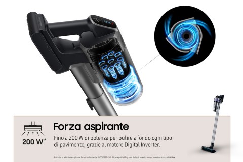 Samsung Aspirapolvere senza filo Jet™ 75 easy 200aW VS20T7533T4