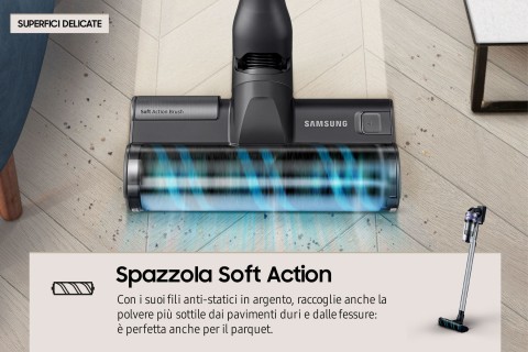 Samsung Aspirapolvere senza filo Jet™ 75 easy 200aW VS20T7533T4