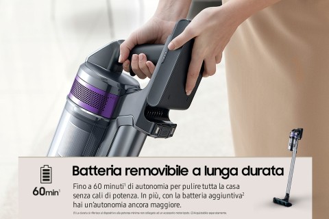 Samsung Aspirapolvere senza filo Jet™ 75 easy 200aW VS20T7533T4