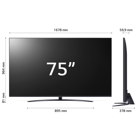 LG UHD 75'' Serie UT81 75UT81006LA, TV 4K, 3 HDMI, SMART TV 2024